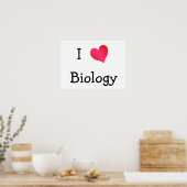 Poster J'aime la biologie (Cuisine)