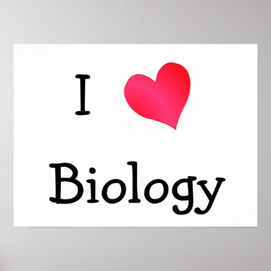 Poster J'aime la biologie (Devant)
