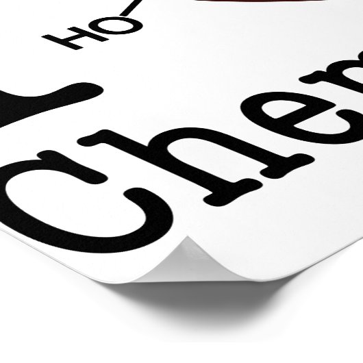Poster J'aime la chimie (Coin)