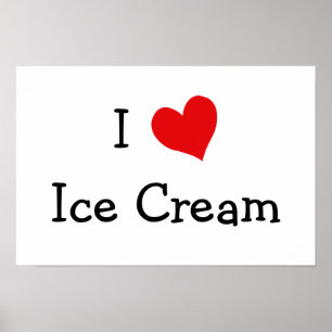 Poster J'Aime La Crème De Glace