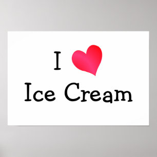 Poster J'Aime La Crème De Glace