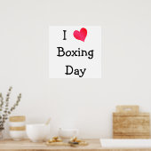 Poster J'aime la journée de boxe (Cuisine)