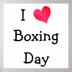 Poster J'aime la journée de boxe
