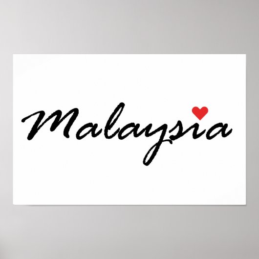 Poster J'aime la Malaisie (Devant)
