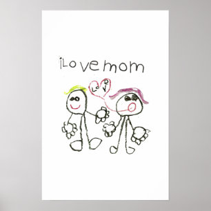 Poster j'aime la maman
