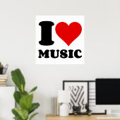 POSTER J'AIME LA MUSIQUE (Bureau à domicile)