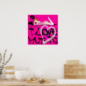 POSTER J'AIME LA MUSIQUE (Cuisine)