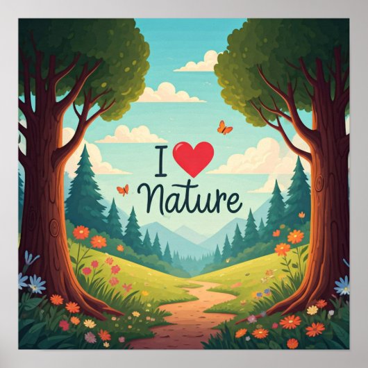 Poster J'aime la nature (Devant)