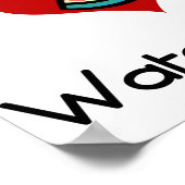 Poster J'aime la pastèque du coeur (Coin)