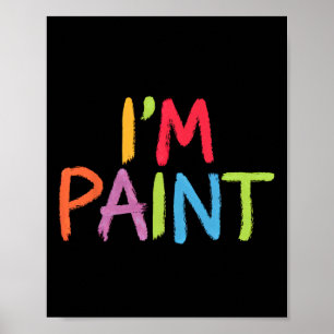 Poster J'Aime La Peinture De Doigt - Je Coeur À Peinture