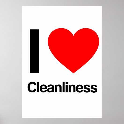 Poster j'aime la propreté (Devant)