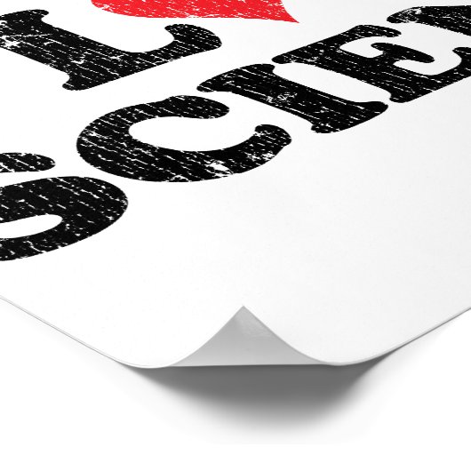 Poster J'aime la science (Coin)