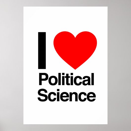 Poster j'aime la science politique (Devant)