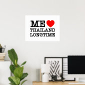 POSTER J'AIME LA THAÏLANDE LONGTEMPS (Bureau à domicile)