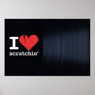 Poster J'aime l'affiche/copie de paysage de Scratchin
