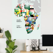 Poster J'aime l'Afrique (Bureau à domicile)