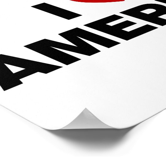 Poster J'aime l'Amérique (Coin)