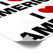 Poster J'aime l'Amérique (Coin)