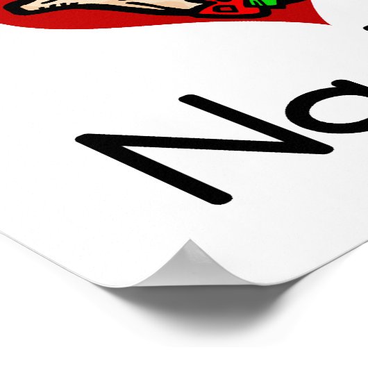 Poster J'aime le coeur nacho (Coin)