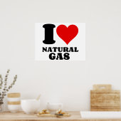 POSTER J'AIME LE GAZ NATUREL (Cuisine)