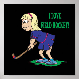 Poster J'Aime Le Hockey De Champ