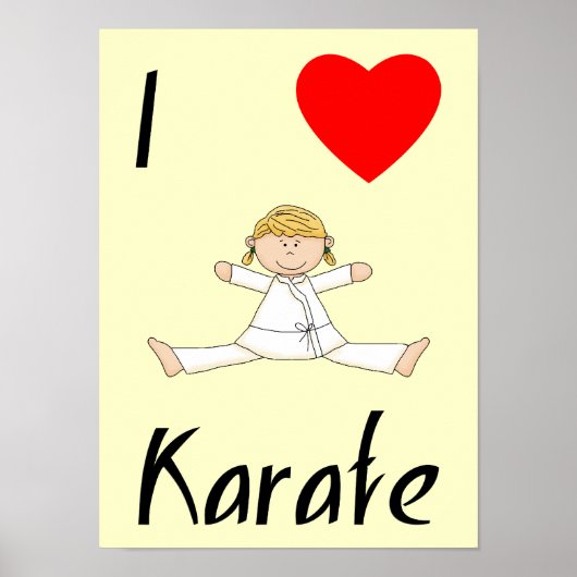 Poster J'aime le karaté (Devant)