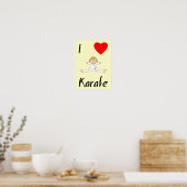 Poster J'aime le karaté (Cuisine)