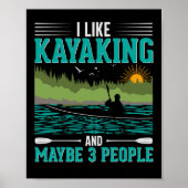 Poster J'Aime Le Kayak Plus Que Les Gens (Devant)