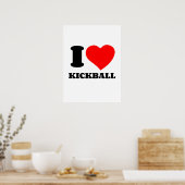 POSTER J'AIME LE KICKBALL (Cuisine)