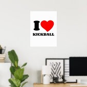 POSTER J'AIME LE KICKBALL (Bureau à domicile)