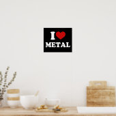 Poster J'aime le métal (Cuisine)