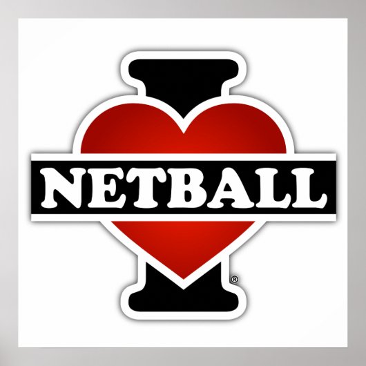 Poster J'aime le Netball (Devant)