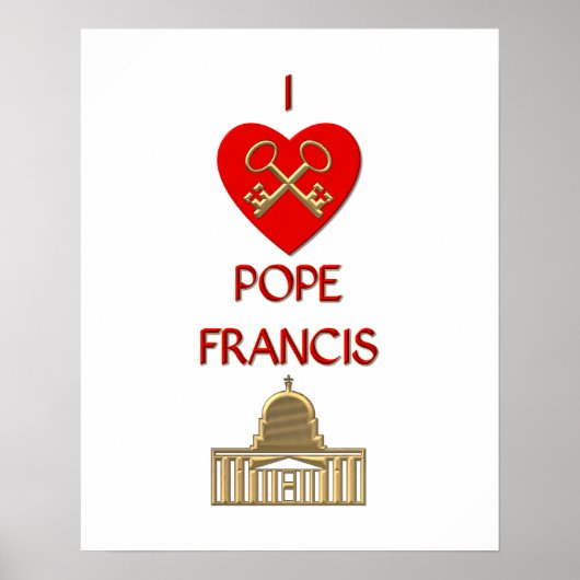 Poster J'aime le pape François (Devant)