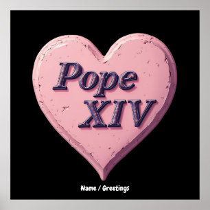 Poster J'Aime Le Pape Léon XIV Vive Notre Père Béni