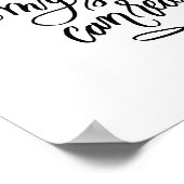 Poster J'aime le poème écrit à la main en noir (Coin)