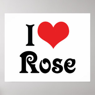 Poster J'aime le Rose