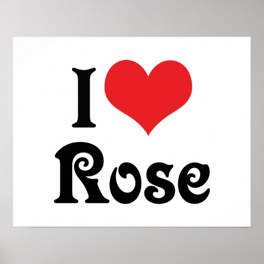 Poster J'aime le Rose (Devant)