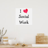 Poster J'aime le travail social (Cuisine)