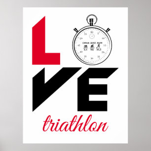 Poster J'aime le triathlon