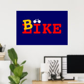 Poster J'aime le vélo (Bureau à domicile)