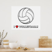 Poster J'Aime Le Volley ! (Cuisine)