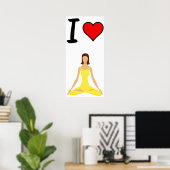Poster J'aime le yoga (Bureau à domicile)