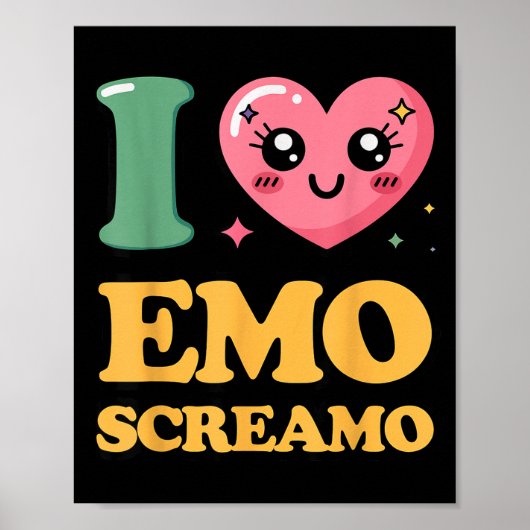 Poster J'aime l'emo screamo (Devant)