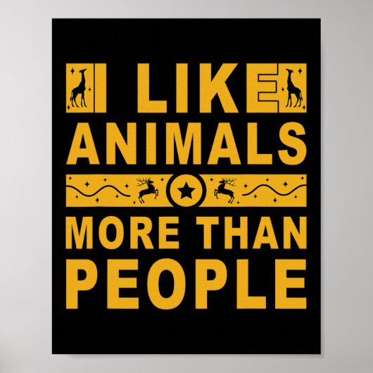 Poster J'Aime Les Animaux Plus Que Les Gens 3 (Devant)