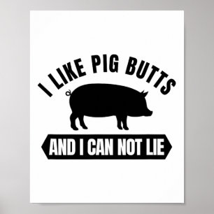 Poster J'Aime Les Boutons De Cochon Et Je Ne Peux Pas Men