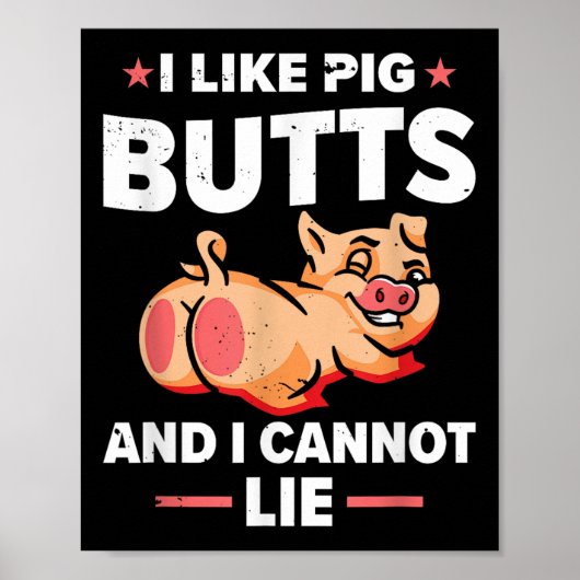 Poster J'Aime Les Boutons De Cochon Et Je Ne Peux Pas Viv (Devant)