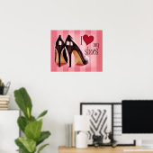 Poster J'aime les chaussures (Bureau à domicile)