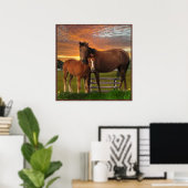 Poster J'aime les chevaux (Bureau à domicile)