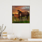 Poster J'aime les chevaux (Cuisine)