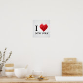 Poster J'aime les Coeurs de New York (Cuisine)